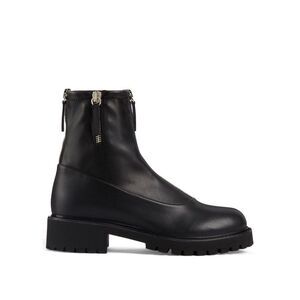 NWT GIUSEPPE ZANOTTI Womens Nero Black Chunk Heel Saky Toe Leather Booties 37